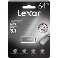 USB 3.1 64GB Flash Drive Lexar JumpDrive M45 Memory Stick (250MB/s) | LJDM45-64GABSL
