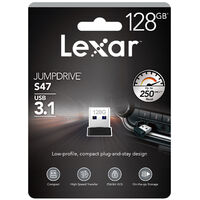 Lexar USB 3.1 128GB Flash Drive JumpDrive S47 Memory Stick (250MB/s) LJDS47-128ABBK