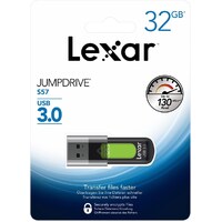 USB 3.0 32GB Flash Drive Lexar JumpDrive S57 Memory Stick (130MB/s) | LJDS57-32GABGN