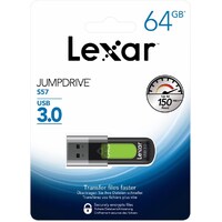 USB 3.0 64GB Flash Drive Lexar JumpDrive S57 Memory Stick (150MB/s) | LJDS57-64GABGN