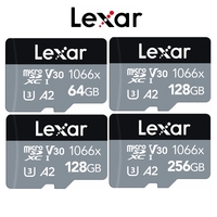 Micro SD Card Lexar 64GB 128GB 256GB Professional 1066x Class 10 A2 U3 Phone Tablet Memory
