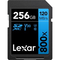 SD Card Lexar 256GB Professional High-Performance 800x SDXC UHS-I DSLR Cameras