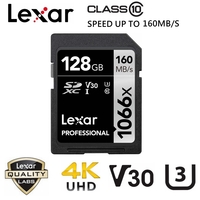 Lexar SD Card Professional 1066x 128GB SDXC UHS-I 160MB/s DSLR Mirrorless Cameras