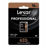 Lexar 16GB SD Card SDHC UHS-I Professional 633x Full HD Camera DSLR TF Memory Card 95MB/s
