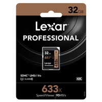 Lexar 32GB SD Card SDHC UHS-I Professional 633x Full HD Camera DSLR TF Memory Card 95MB/s