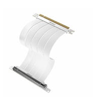 Antec Adjustable Vertical PCI Bracket withPCI-E 4.0 Cable Kit White (200mm) x 16 Speed, Gold Plated RTX 4050 / 4060 / 4070 and AMD 6000 series