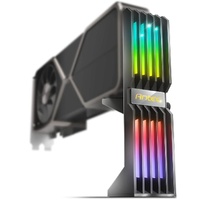 Antec RGB GPU Support Bracket, Graphics Card Holder, Addressable RGB 5V 3PIN RGB Connector. Black