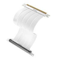 Antec PCIE-4.0 Riser Cable (200mm) White, Up to RTX4090 / 7900XT. High End Gold Plated and Shielded six Layer PCB. FPS lossless output Stability