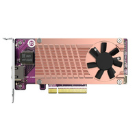 QNAP QM2-2P10G1TB 2 x PCIe Gen3 NVMe SSD & 1 x 10GbE port expansion card to enhance performance -1 Year Limited Warranty