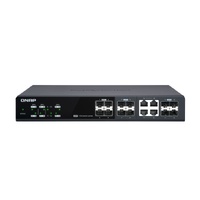 QNAP QSW-M1204-4C Upgrade your network with a 10GbE managed switch 12xports 8x10GbE SFP+ 1x1GbE RJ45 2 yr WTY