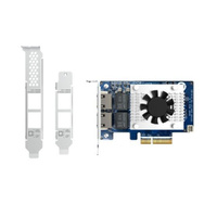 QNAP QXG-10G2TB Dual-port BASET 10GbE network expansion card; low-profile form factor; PCIe Gen3 x4