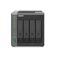QNAP TS-431X3-4G 4 Bay AnnapurnaLabs AL-314 quad-core 1.7GHz processor, 4 GB RAM 4x 3.5-inch SATA Hot-swappable 1 x 10GbE SFP+ port 3 xUSB 3.2 Tower