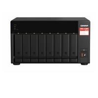 QNAP TS-873A-8G 8 Bay NAS AMD Ryzen  Embedded V1500B 4-core/8-thread 2.2 GHz 8GB RAM 2xM.2 2280 PCIe 2x2.5GbE Hot-swappable WOL 3xUSB3.2 