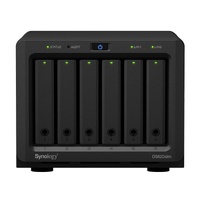 Synology DiskStation DS620 slim 6 Bay NAS Intel Celeron J3355  2-core 2.0 2GB DDR3L non-ECC SODIMM Hot Swappable 2xRJ-45 1GbE LAN 2xUSB 3.0 2 yrs wty