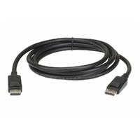Aten 2m DisplayPort Cable, supports up to 3840 x 2160 @ 60Hz, 28 AWG copper wire construction for high-definition media connections