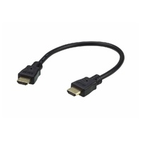 Aten 0.3m 4K HDMI High Speed Ethernet cable, supports up to 4096 x 2160 @ 60Hz, High quality tinned copper wire with Gold-plated connectors