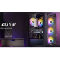 Antec NAX61 Elite ATX 4x 120mm ARGB Fans included Up to 8x 120mm 360mm Radiator Front & 240mm Top 32CM GPU & 16CM CPU High Airflow Gaming Case