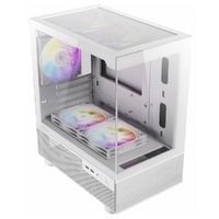 Antec CX200M RGB Elite, mATX, 270 degrees view, USB 3.0 x 2, Audio I/O Bottom. Mesh front and bottom. Clear Glass View, 5x RGB Fans. White Gaming Case