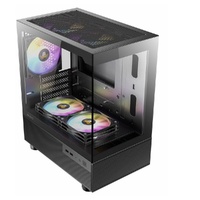 Antec CX200M RGB Elite, mATX, 270 degrees view, USB 3.0 x 2, Audio I/O Bottom. Mesh front and bottom. Clear Glass View, 5x RGB Fans