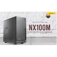 Antec NX100M mATX Business Office Case with true 450w Continuos PSU. 1x 5.25' ODD,  Easy Access USB 3.0 x 2. 1x 80mm Fan. 8PIN EPS. TAC 2.0,