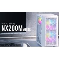 Antec NX200M White m-ATX, ITX Case, Large Mesh Front for excellent cooling, Side Window, 1x 12CM Fan Included, Radiator 240mm. GPU 275mm