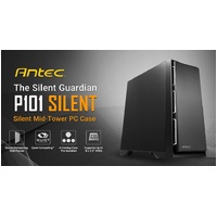 Antec P101 Silent ATX, E-ATX Case, 1x 5.25'Ext, 8x 3.5' HDD,  2x 2.5' SSD,  VGA up to 450mm, CPU Height 180mm. PSU 290mm. Two Years Warranty