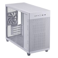ASUS Prime AP201 Tempered Glass White MicroATX Case, Tool-free Side Panels, ATX PSUs Up To 180mm, 360mm Coolers Support, Graphic Cards Up To 338mm