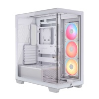 Corsair 3500X LX-R RGB iCUE LINK Mid-Tower PC Case - Black, E-ATX, Side 360mm Rad, Glass Panels, USB-C, RS ARGB Fans, 425mm GPU, iCUE LINK Ready