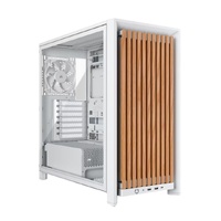 Corsair FRAME 4000D WOOD RS Modular Mid-Tower PC Case, White & Oak