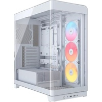 Corsair FRAME 4500X RS-R ARGB Panoramic Glass Mid-Tower PC Case White: 460mm GPU, 185mm CPU cooler, ARGB, USB 3.1, E-ATX support, smart cable routing