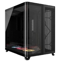 Corsair AIR 5400 RS-R ARGB Mid-Tower ATX Case - White, Triple-Chamber, 360mm Rad Support, Glass Panels, USB-C, ATX/E-ATX, 2x SSD, 1x HDD