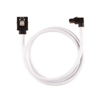 Corsair Premium Sleeved SATA 6Gbps 60cm 90° Connector Cable  White