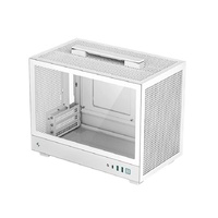 DeepCool CH160-WH Ultra-Portable Mini-ITX Case, Mesh & Glass Panels, Full Sized Air Coole Supportr, Carry handle 336×200×283.5mm