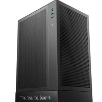 DeepCool CH170 DIGITAL ITX case with digital, Extremely portable size, Abundant Airflow Ventilation, Mesh panels, Full sized air cooler support, 240mm