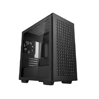 DeepCool CH370 M-ATX Case, 120mm Rear Fan Pre-Installed, Headphone Stand, up to 360mm Radiators, 2 Switching front panels