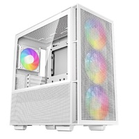 DeepCool CH560 White HighAirflow Mid-Tower ATX Case, Magnetic Hybrid Mesh,Tempered Glass, 3 Pre-Installed 140mm ARGB Fans