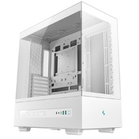 DeepCool CH690 DIGITAL WH Mid-Tower ATX Case, Panoramic Design,  Support up to 420mm Radiator, Supports Rear Connector Motherboards, USB3.0×2、Audio/Mi