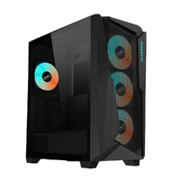 Gigabyte C301V2 RGB Tempered Glass E-ATX Black Mid Tower Gaming Chassis  2x3.5' 2x2.5' 2xUSB3.0 Detachable Dust Filter Liquid Cooling PSU Standard ATX