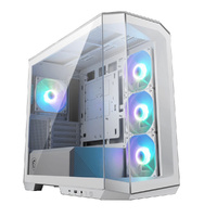 MSI MAG PANO M100R PZ WHITE Micro ATX Case, 1x USB 3.2, 2x USB 2.0, 1x Audio, 1x Mic, 4x PCI-E, 2x 2.5', 2x 3.5', Micro ATX / Mini ITX(NEW)