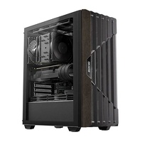 OKINOS C5 Oak Wood ATX, Type-C ,4 x 120mm 3Pin Non-PWM CaseFans Preinstalled ,Tempered Glass Side Panel,BlackMid-Tower Computer Case