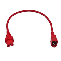 CablingIEC C14 to C15 High Temperature Power Cable Red 2M