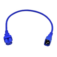 CablingIEC C14 to C15 High Temperature Power Cable Blue 2M
