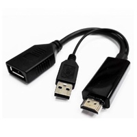 8Ware 4K HDMI to DP DisplayPort Male to Female Active Adapter Converter Cable USB powerred