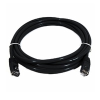 8Ware CAT6A Cable 0.5m (50cm) - Black Color RJ45 Ethernet Network LAN UTP Patch Cord Snagless