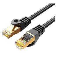 8Ware CAT7 Cable 0.5m (50cm) - Black Color RJ45 Ethernet Network LAN UTP Patch Cord Snagless