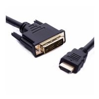 8ware 5m HDMI to DVI-D Adapter Converter Cable - Male to Male 30AWG Gold Plated PVC Jacket for PS4 PS3 Xbox 360 Monitor PC Computer Projector DVD