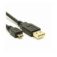 8Ware USB 2.0 Cable 2m A to Micro-USB B Male to Male Black