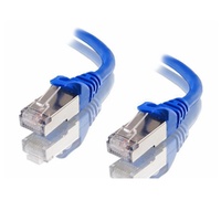 Astrotek CAT6A Shielded Ethernet Cable 1m Blue Color 10GbE RJ45 Network LAN Patch Lead S/FTP LSZH Cord 26AWG