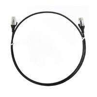 8ware CAT6 Ultra Thin Slim Cable 3m / 300cm - Black Color Premium RJ45 Ethernet Network LAN UTP Patch Cord 26AWG for Data