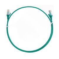 8ware CAT6 Ultra Thin Slim Cable 0.25m / 25cm - Green Color Premium RJ45 Ethernet Network LAN UTP Patch Cord 26AWG for Data Only, not PoE